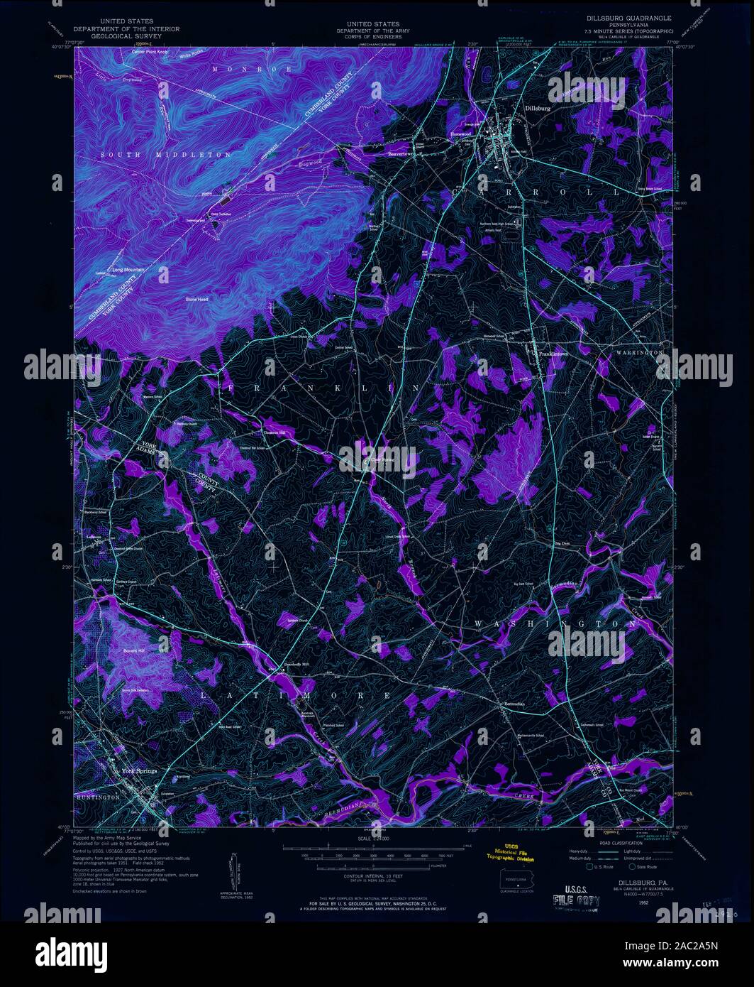 Map of dillsburg hires stock photography and images Alamy