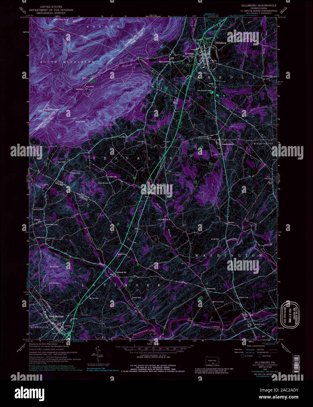 Map of dillsburg hires stock photography and images Alamy