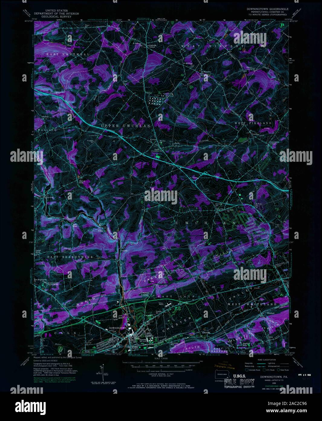 Map of downingtown hires stock photography and images Alamy