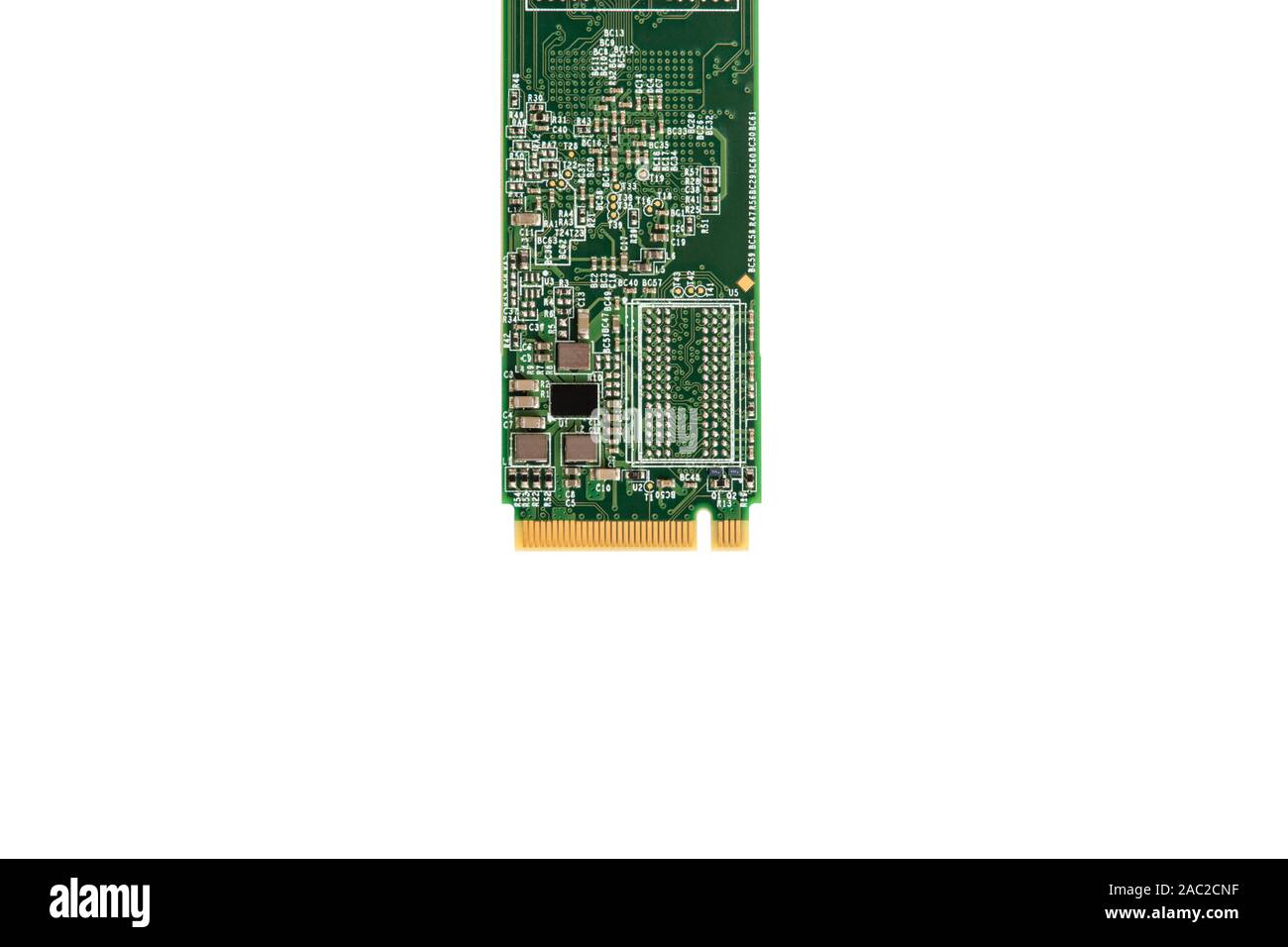 NVME M2 SSD disk for data storage at high speed, isolated on white  background. Close-up macro shot Stock Photo - Alamy