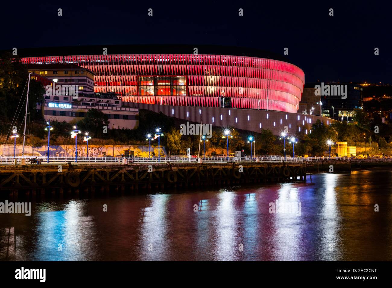 San Mamés,  the name of Athletic Bilbao's new football stadium. The stadium replaced the "old" San Mamés as the home of Athletic Bilbao, Bilbao, Bizka Stock Photo