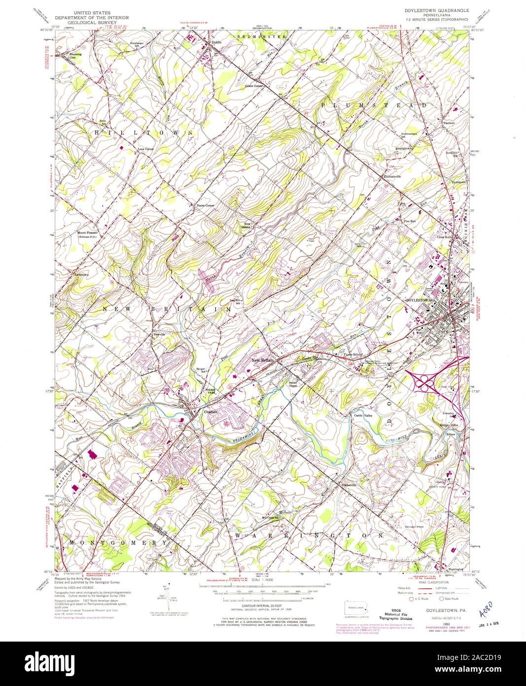 Doylestown pennsylvania map hires stock photography and images Alamy