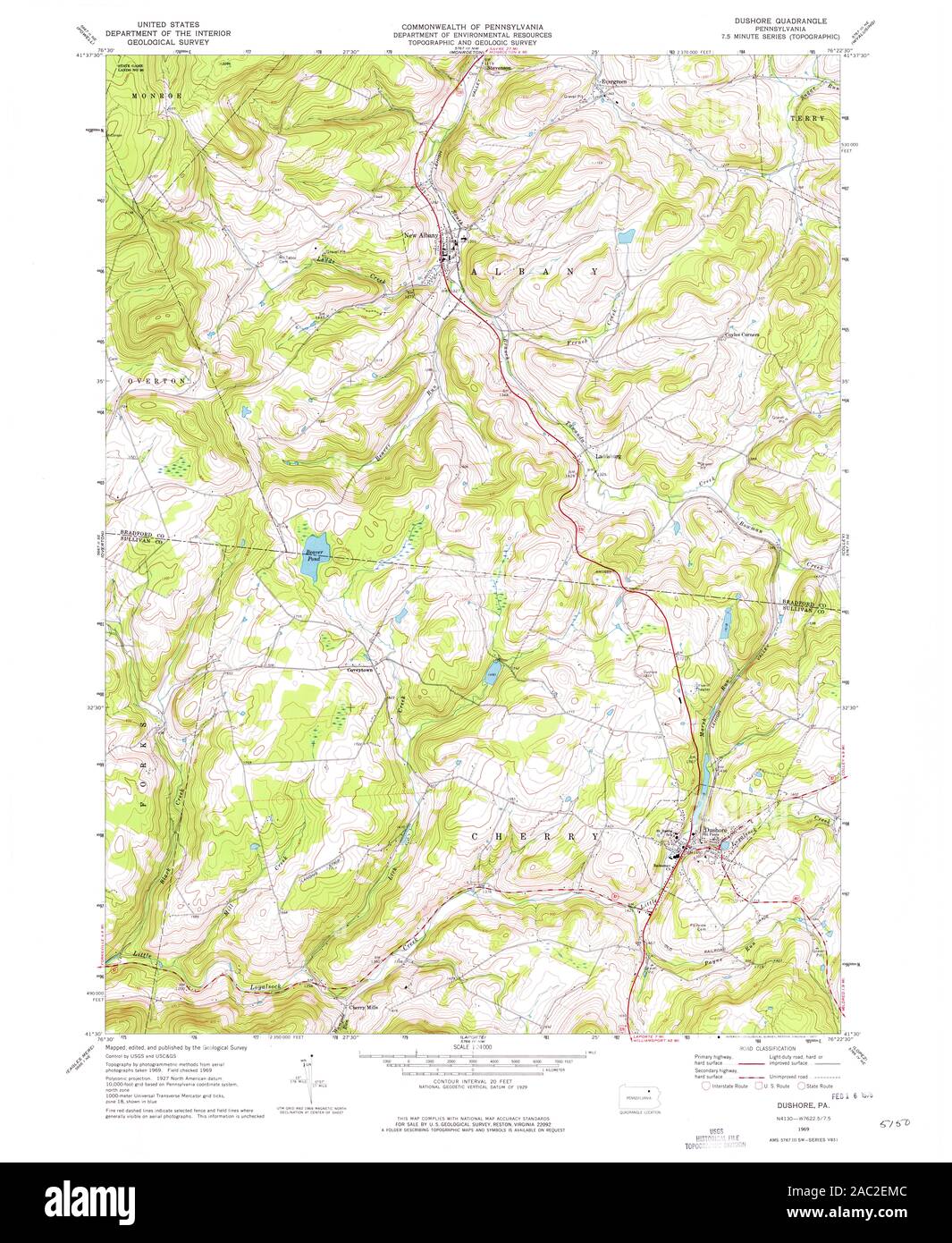 Map of dushore pennsylvania hires stock photography and images Alamy