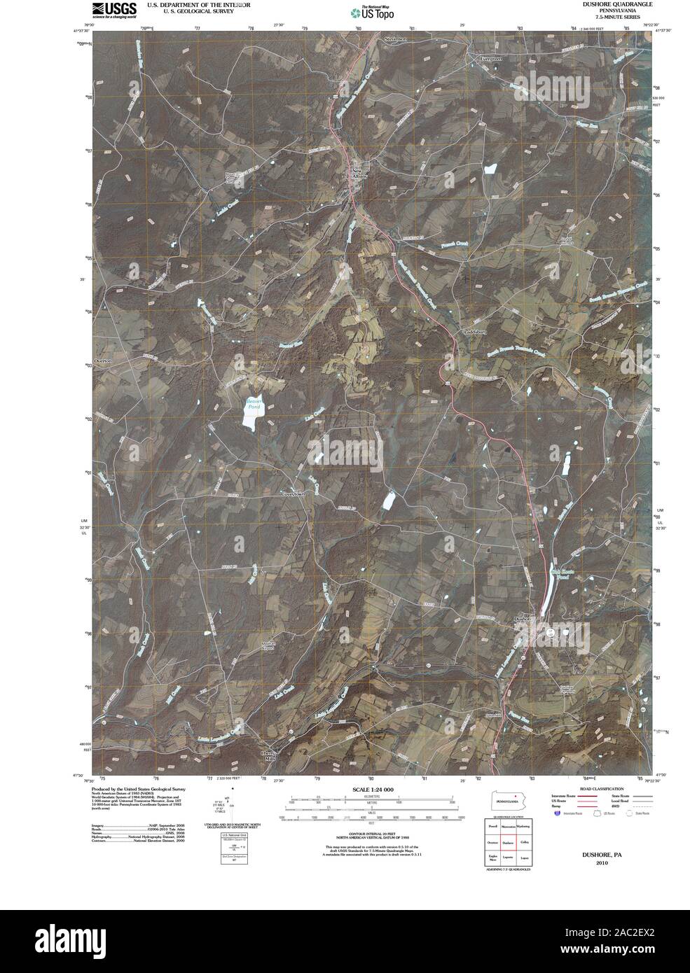 Map of dushore Cut Out Stock Images & Pictures Alamy