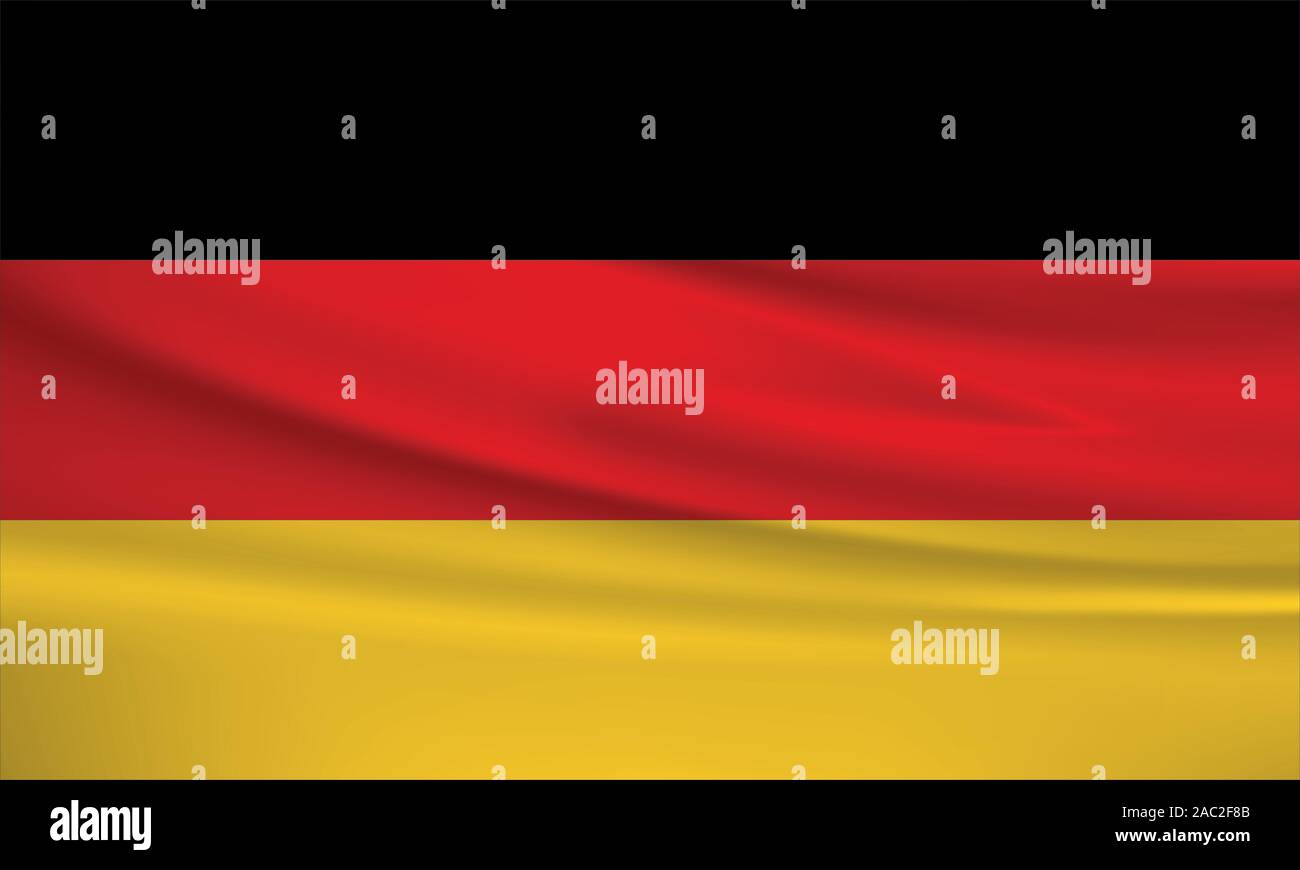 Waving Germany flag, official colors and ratio correct. Germany ...