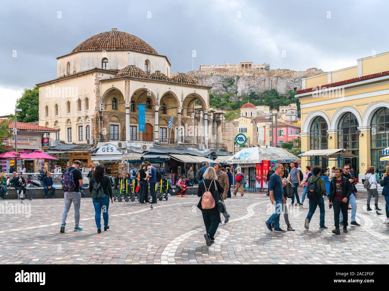 4th Nov 2019 - Athens, Greece. Tzistarakis Ottoman Mosque in Monastiraki Square in central Athens. Stock Photo