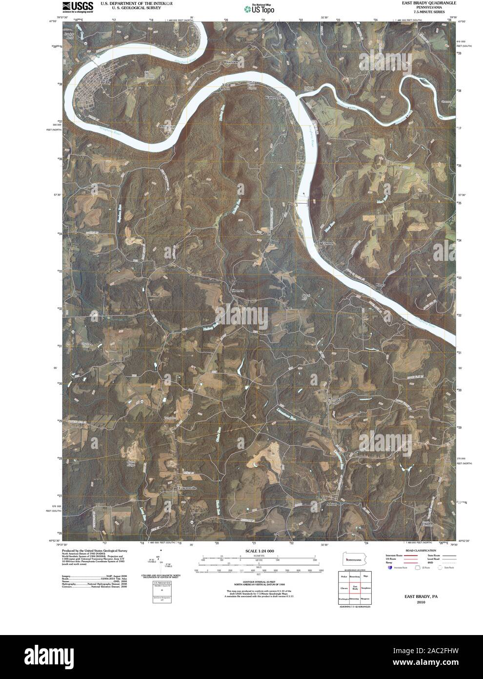 Map of east brady hires stock photography and images Alamy