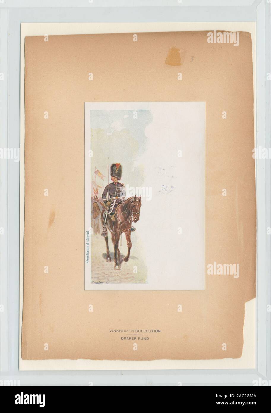 Gendarme à cheval 1897 Ownership Draper Fund Horse Gendarmerie, 1897