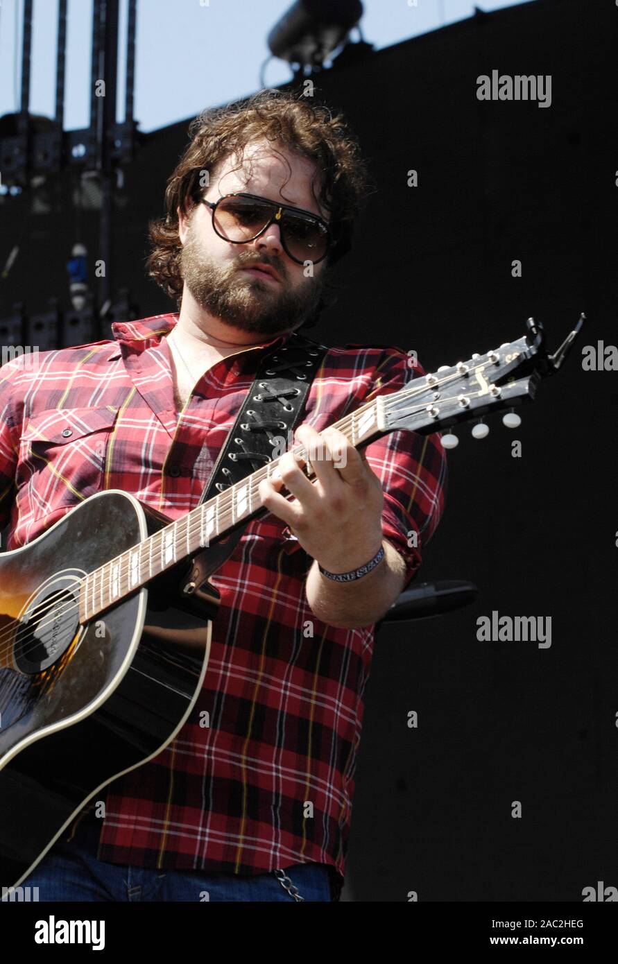 Musician Randy Houser and his band performs at the 2009 Stagecoach Festival in Indio. Stock Photo