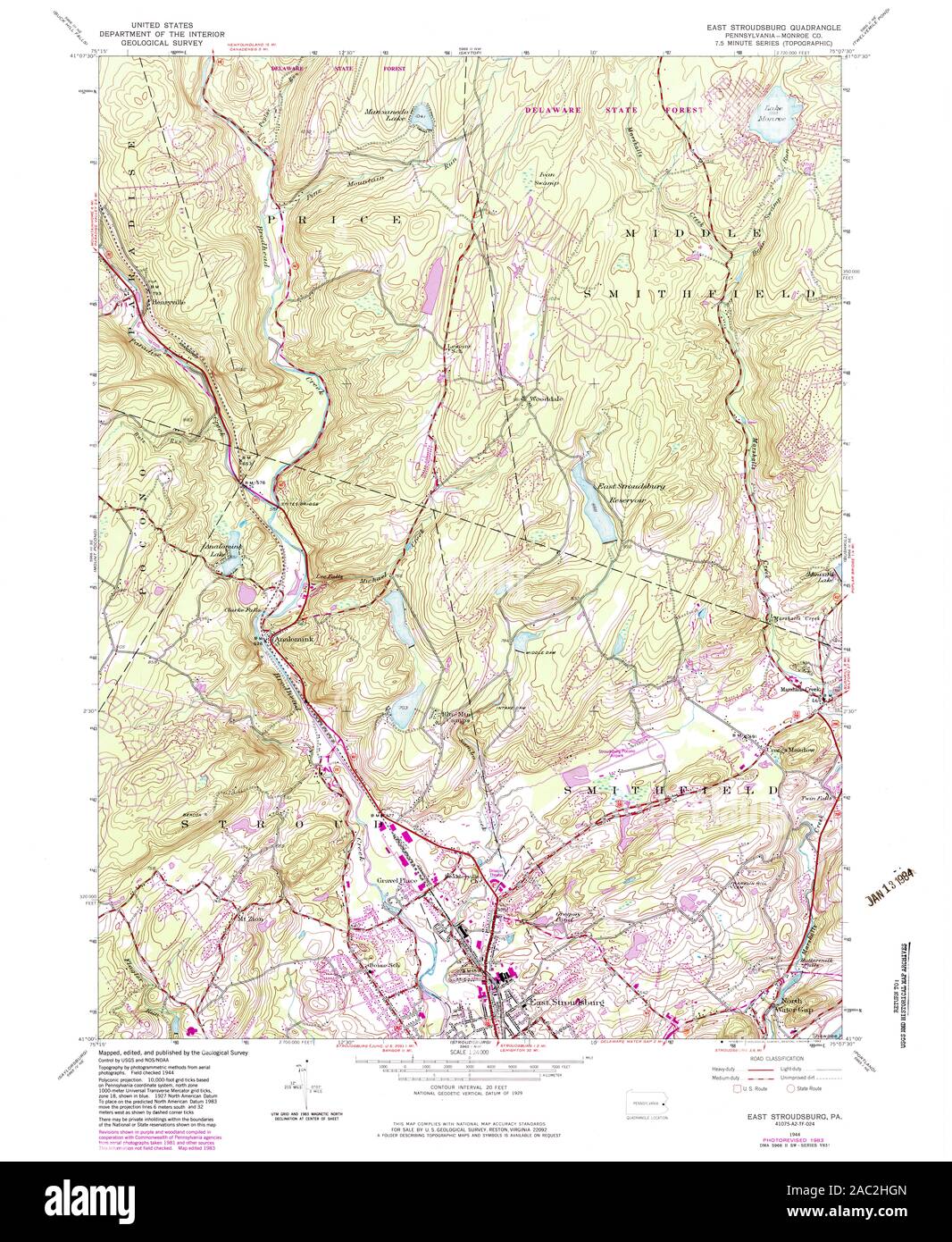 Stroudsburg map Cut Out Stock Images & Pictures Alamy