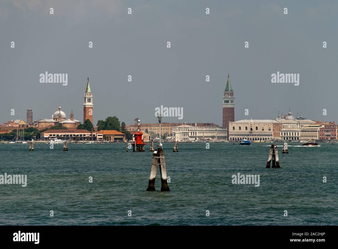 Venice, Italy: Lagoon of Venice, seen from the island Lido Stock Photo