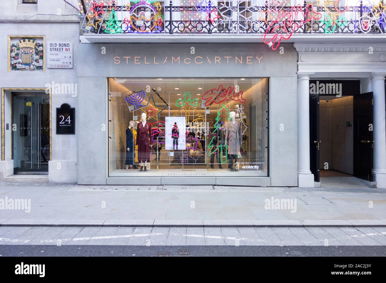The exterior of the Stella McCartney flagship store on Old Bond Street