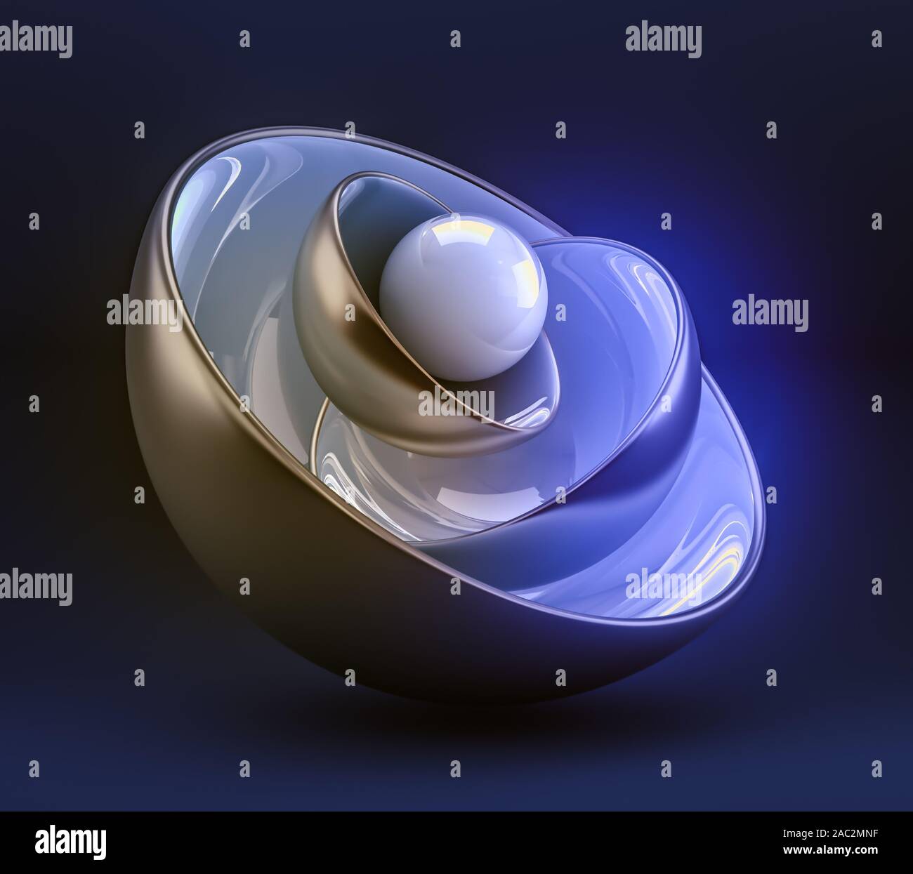 Blue abstract background with balls. 3d rendering 3d illustration Stock ...