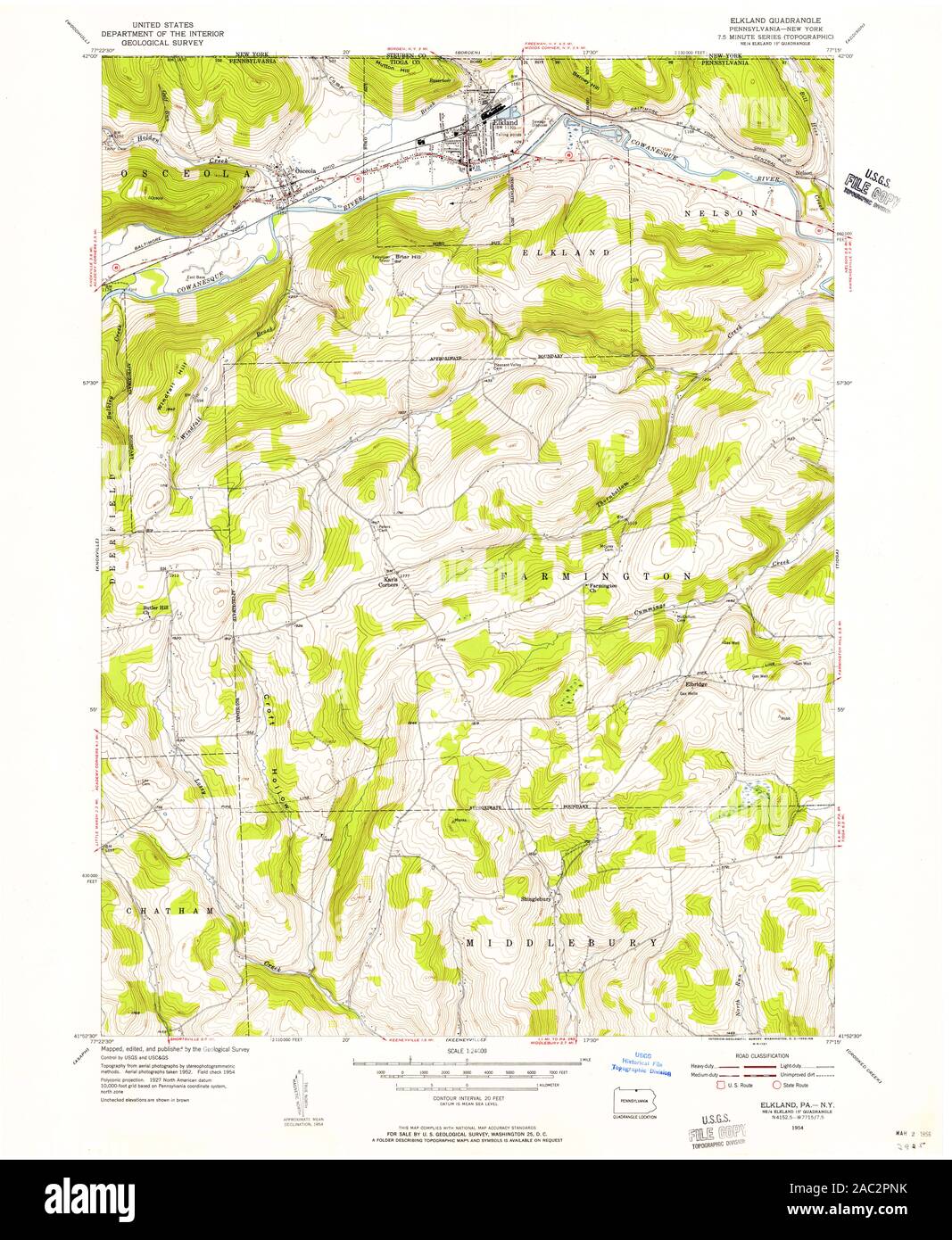 Elkland pennsylvania map hires stock photography and images Alamy