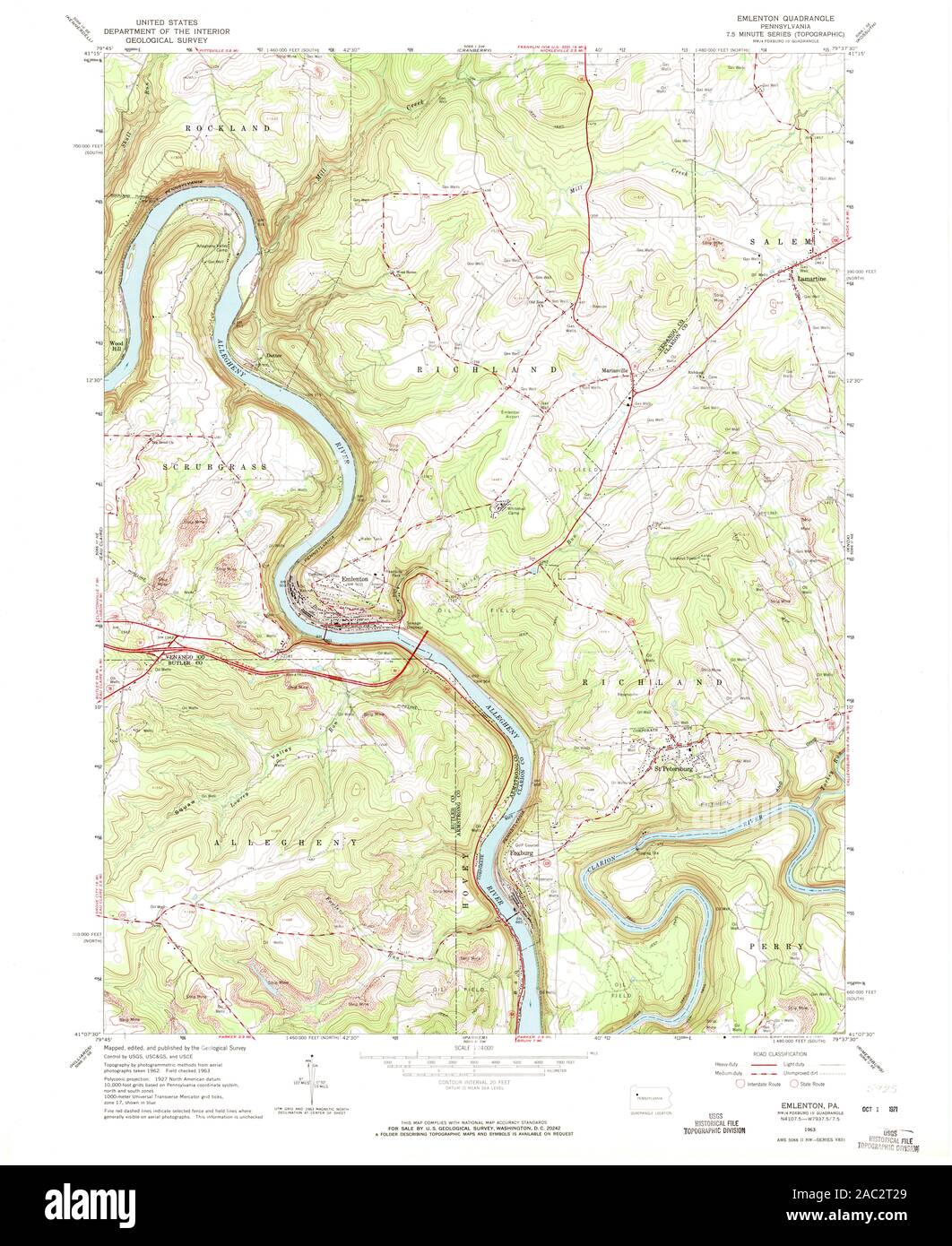 Emlenton pennsylvania map Cut Out Stock Images & Pictures Alamy