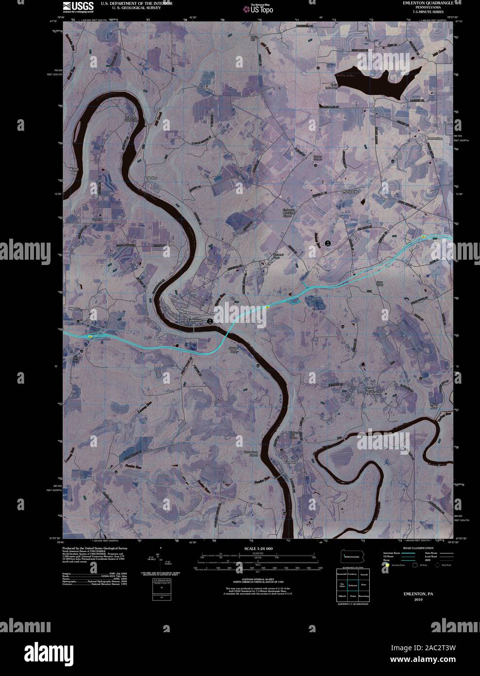 Map of emlenton hires stock photography and images Alamy