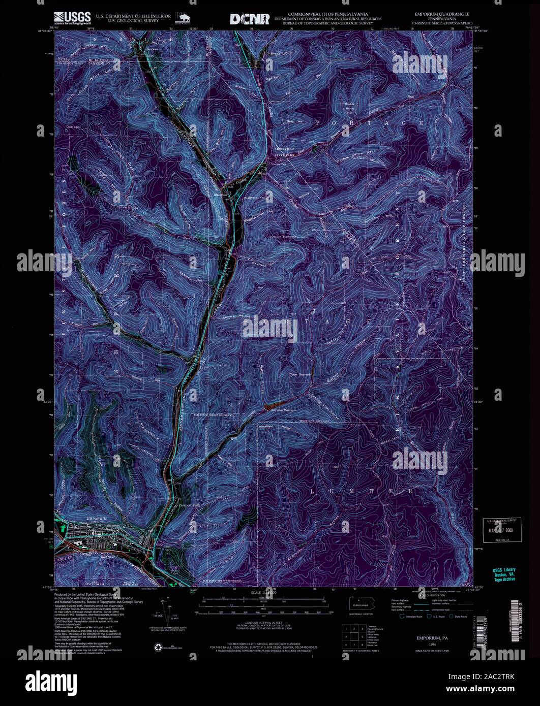 Emporium pennsylvania map hires stock photography and images Alamy