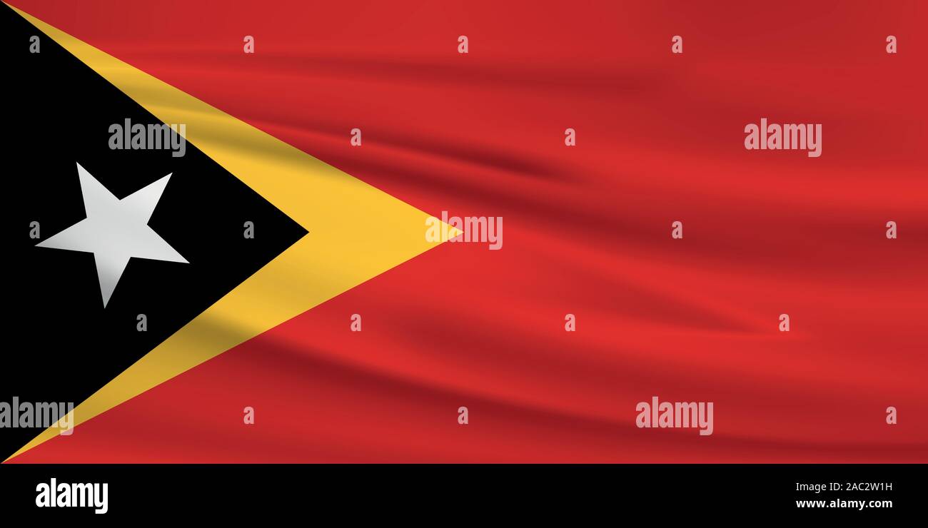 Timor-Leste East Timor Sleeved Courtesy Flag ideal for Boats 45cm x 30cm