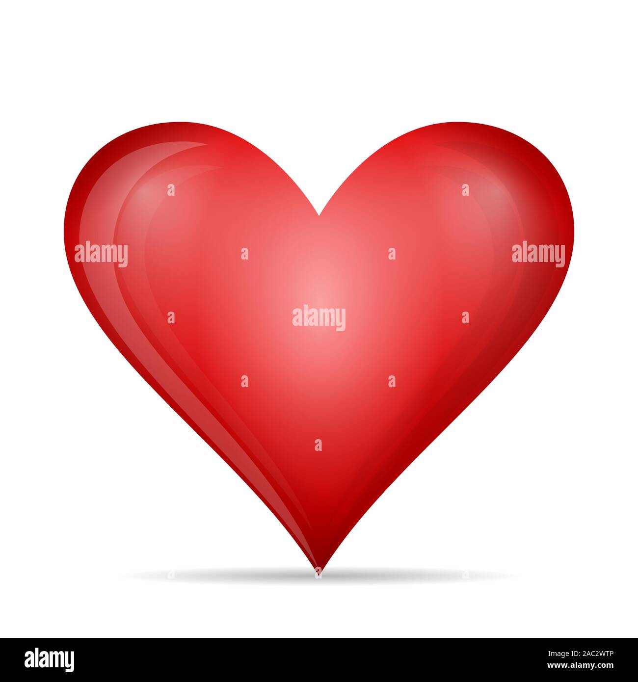 Heart on a white background. Vector illustration Stock Photo - Alamy