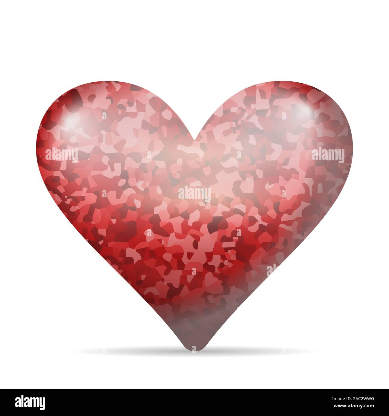 Heart on a white background. Vector illustration Stock Photo - Alamy