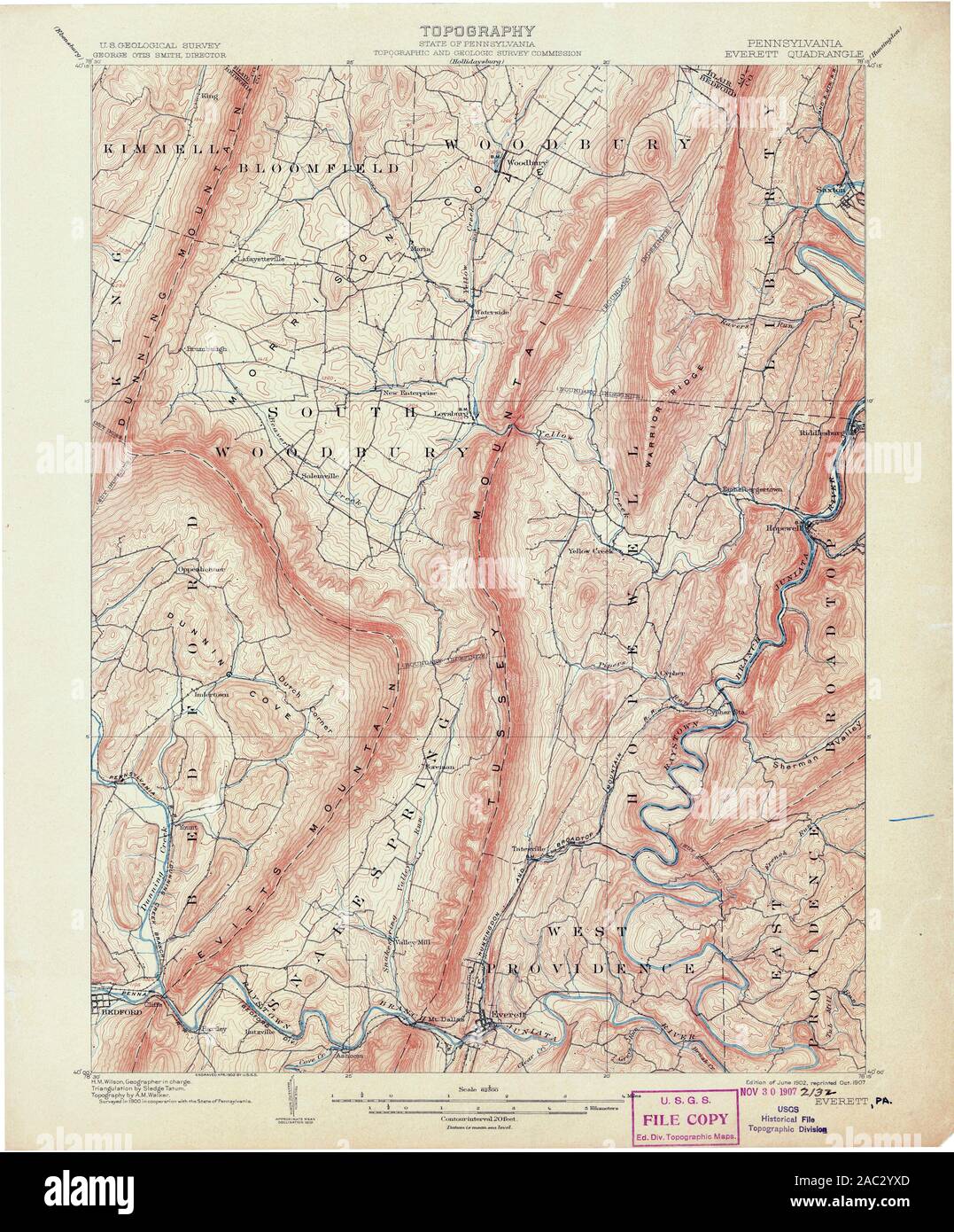 Everett pennsylvania map hires stock photography and images Alamy