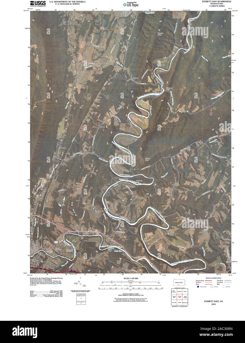 Everett pennsylvania map Cut Out Stock Images & Pictures Alamy