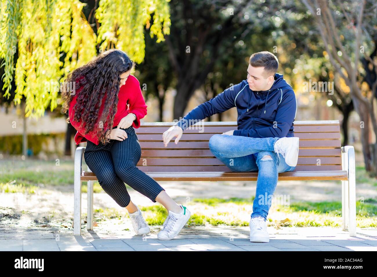 Man bothering woman hi-res stock photography and images - Alamy