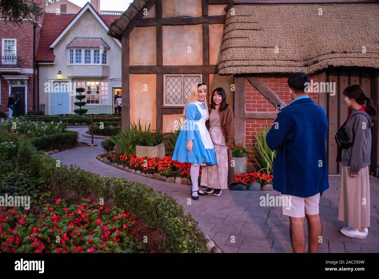 Orlando, Florida . November 18, 2019. Japanese women taking picture ...