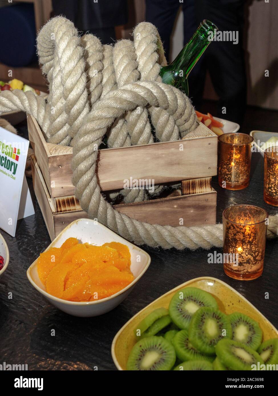 Fruits by fresh factory at opening Hotel Courtyard by Marriott Hamburg