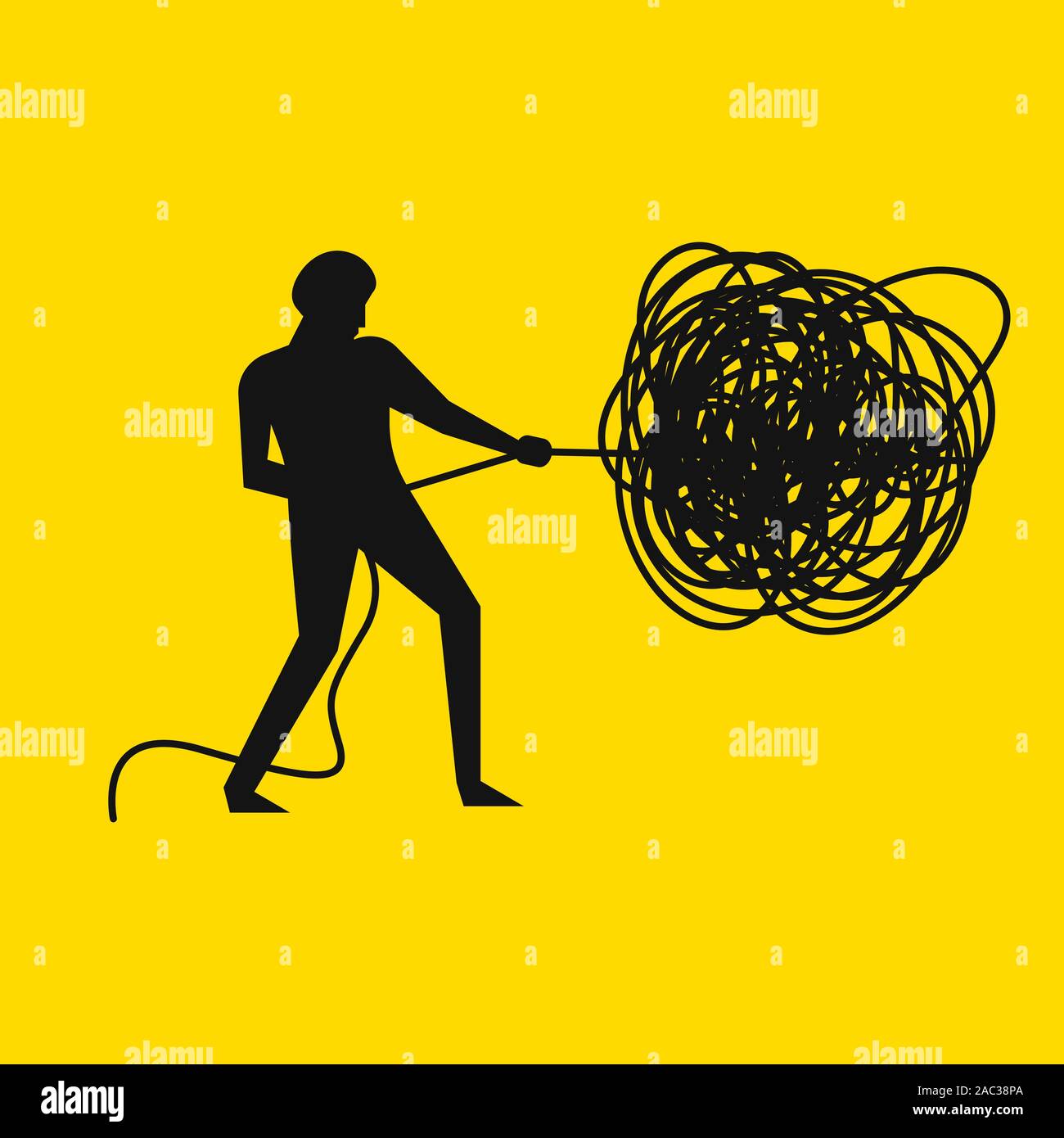Tangled rope Stock Vector Images - Alamy