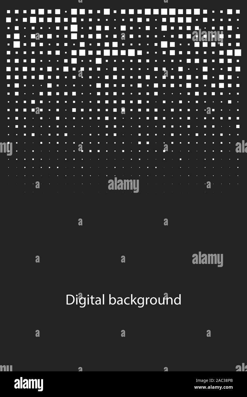 digital abstract cover with pixels, geometric background, pixels