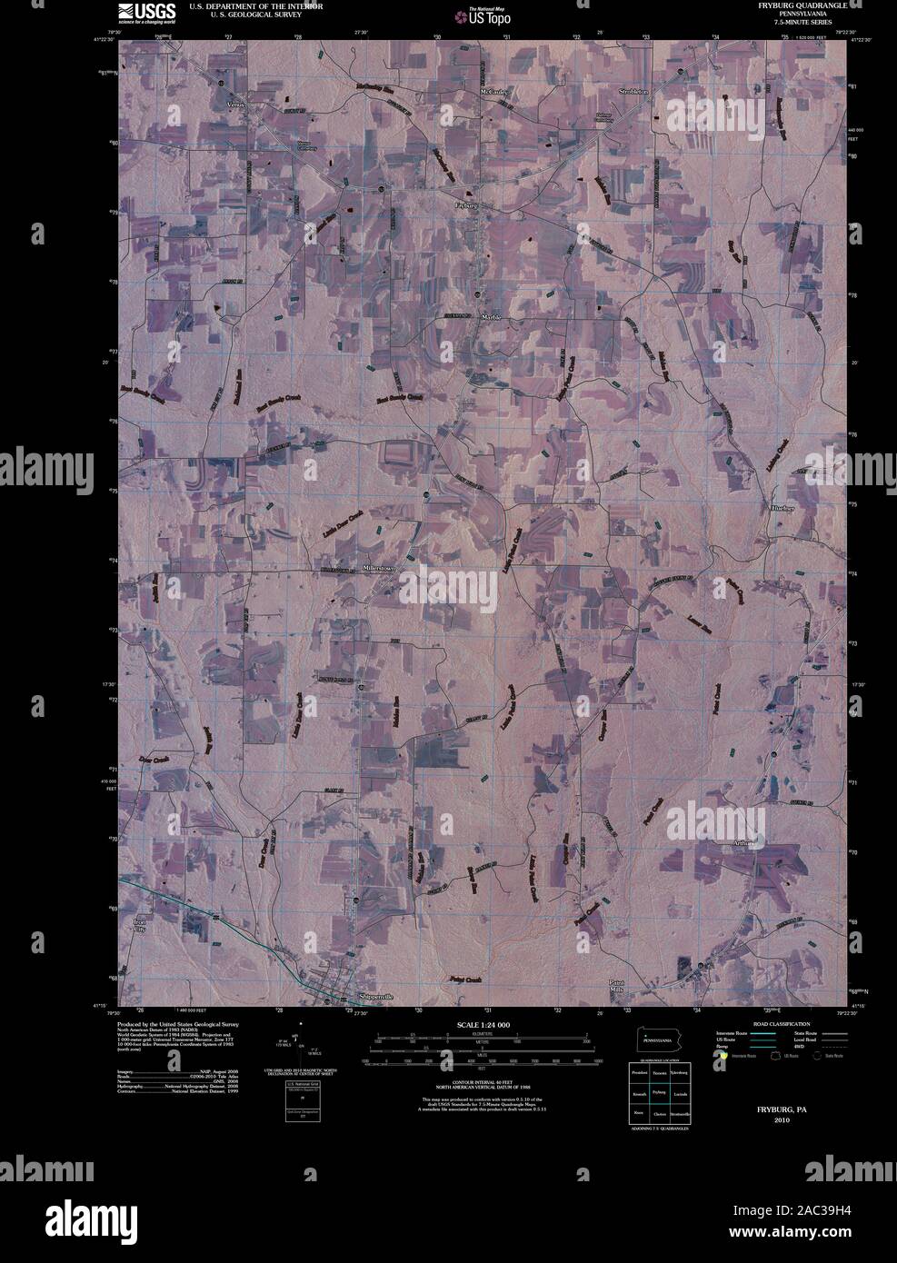 Map of fryburg pennsylvania hires stock photography and images Alamy