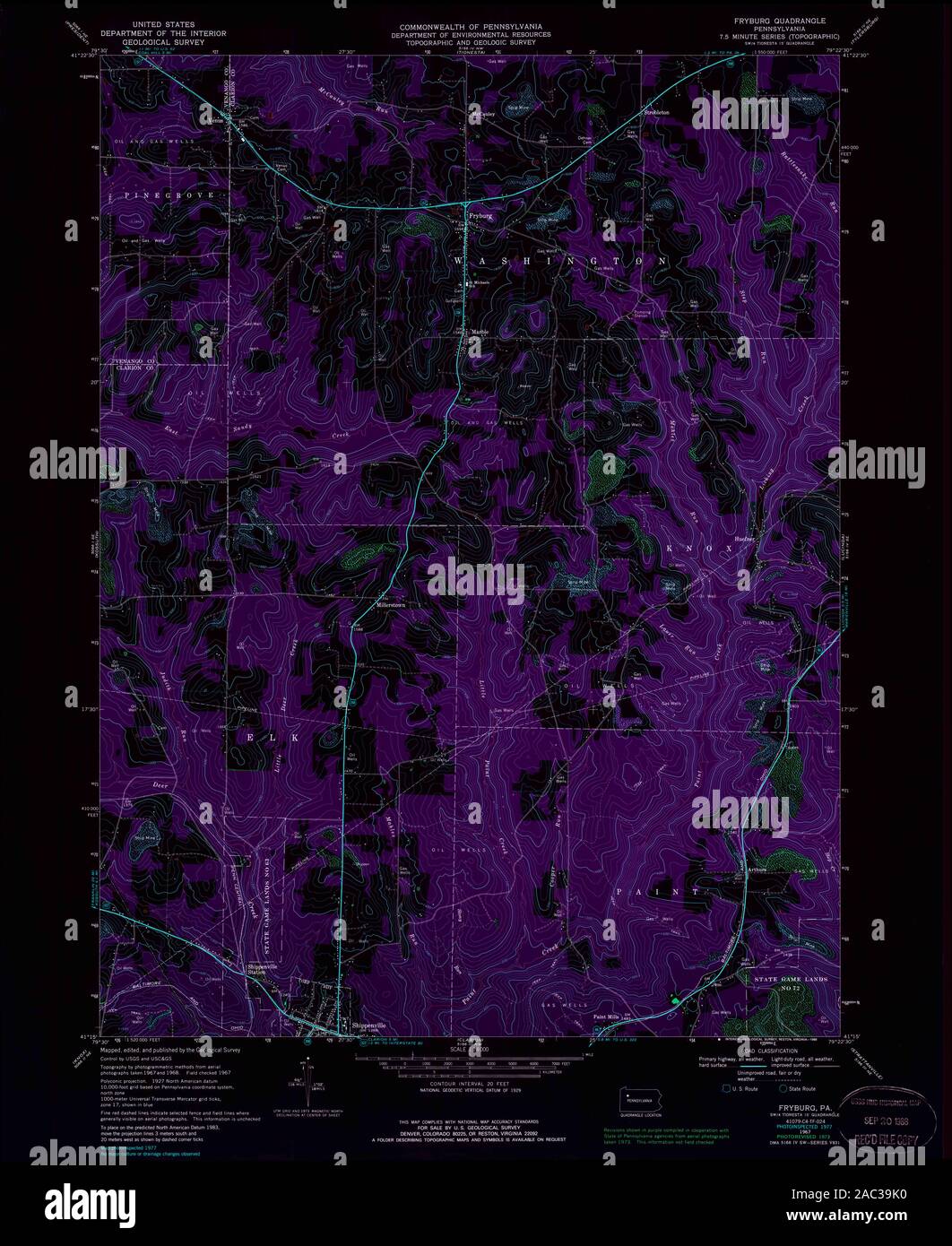 Map of fryburg pennsylvania hires stock photography and images Alamy