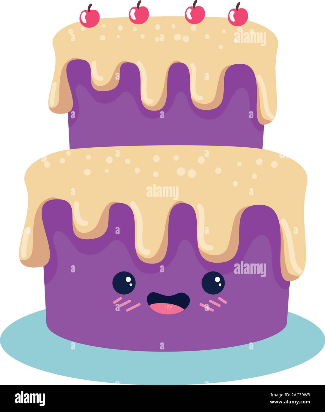 Happy birthday cake cartoon vector design Stock Vector Image & Art Alamy