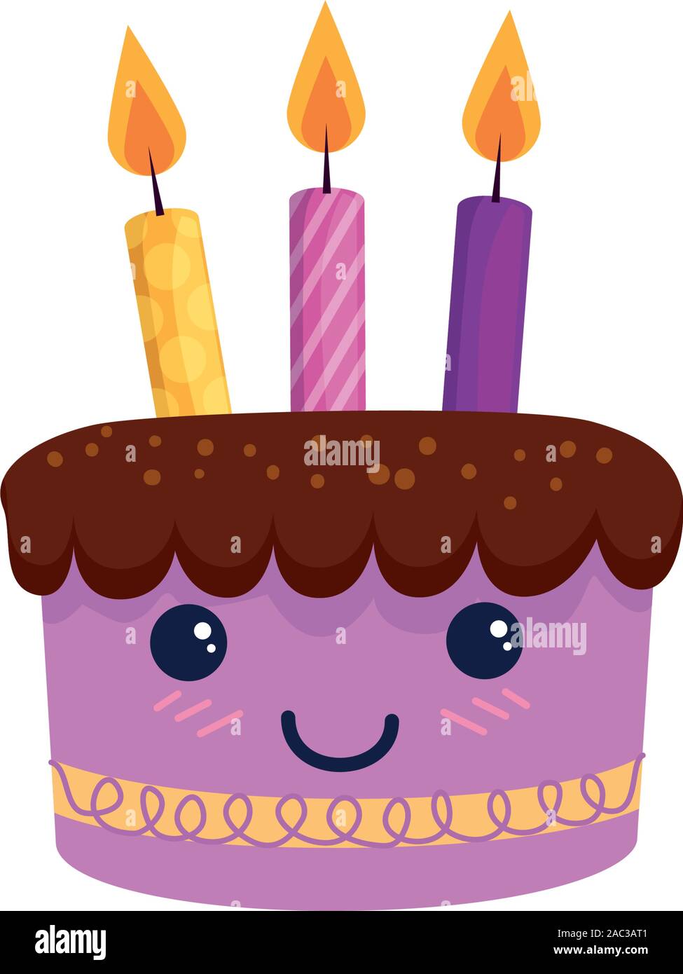 Happy birthday cake cartoon vector design Stock Vector Image & Art - Alamy