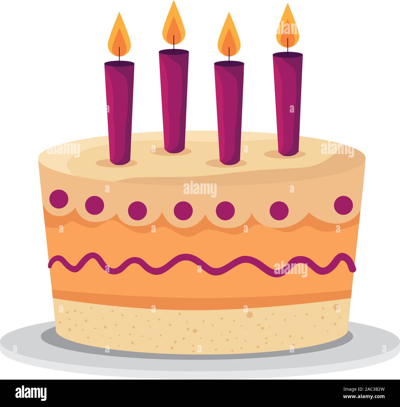 Happy birthday cake vector design Stock Vector Image & Art - Alamy