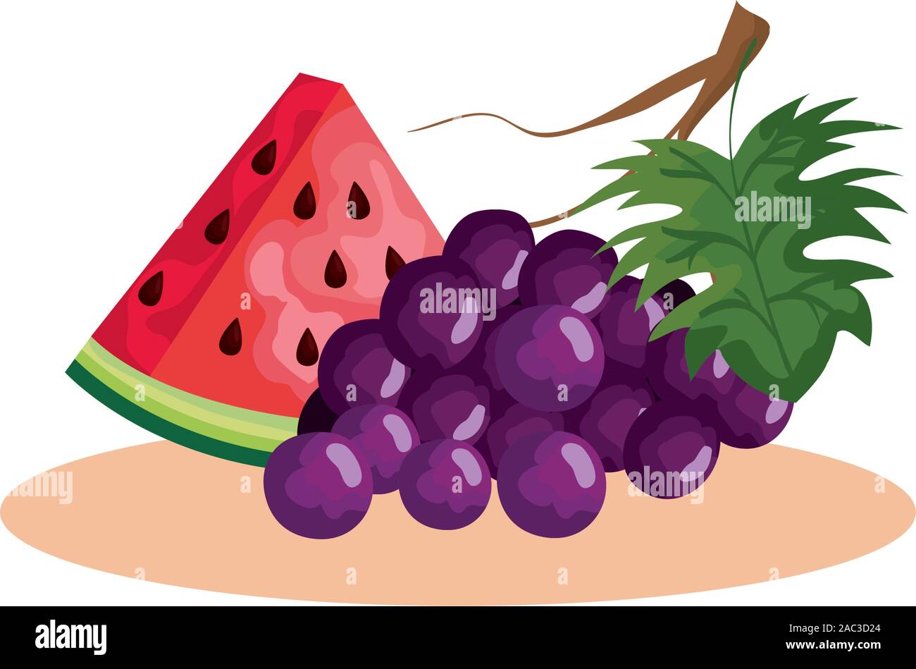 Isolated plate with fruits vector design Stock Vector Image & Art - Alamy