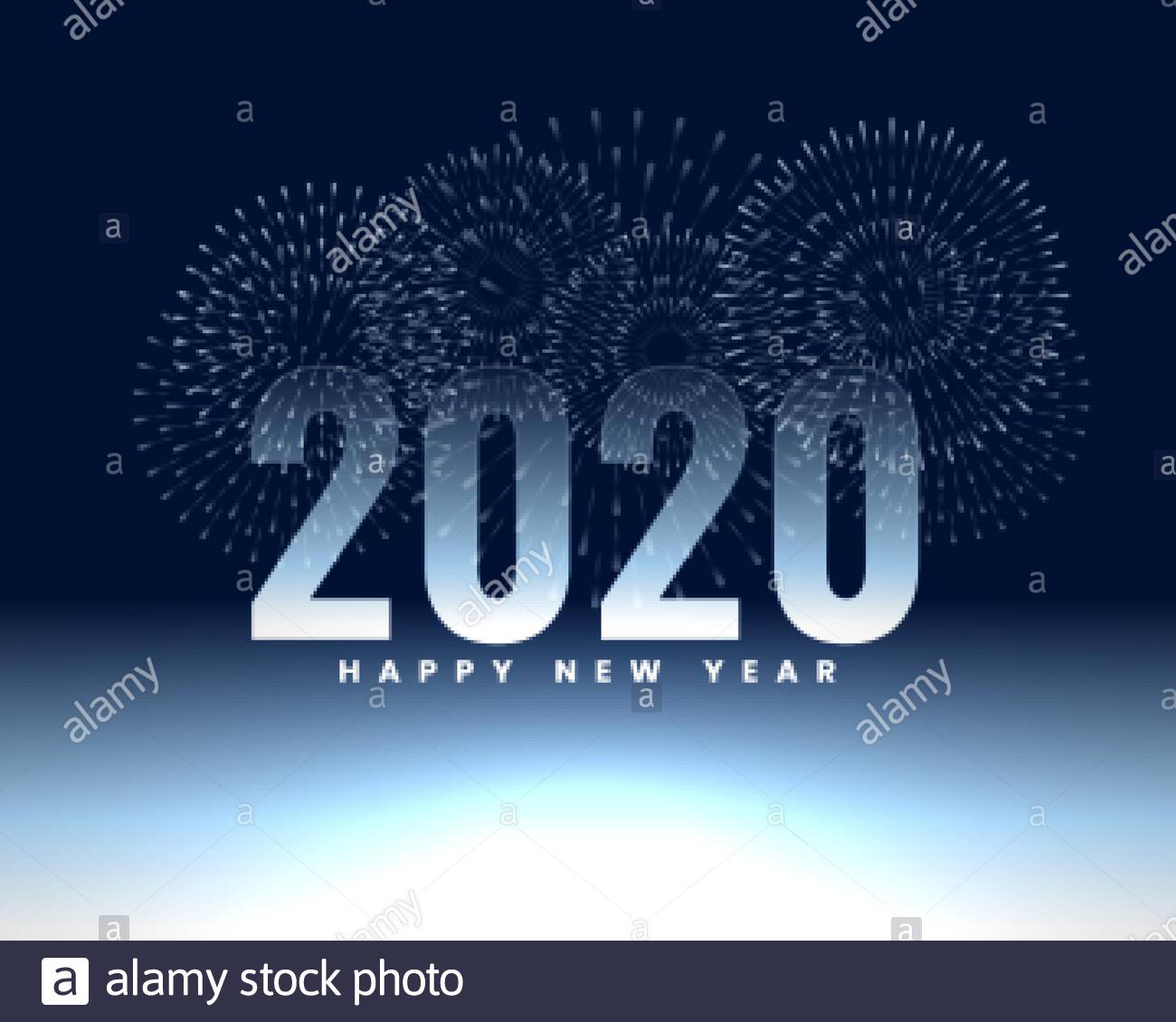 Background Vector Happy New Year 2020 Banner Design Free