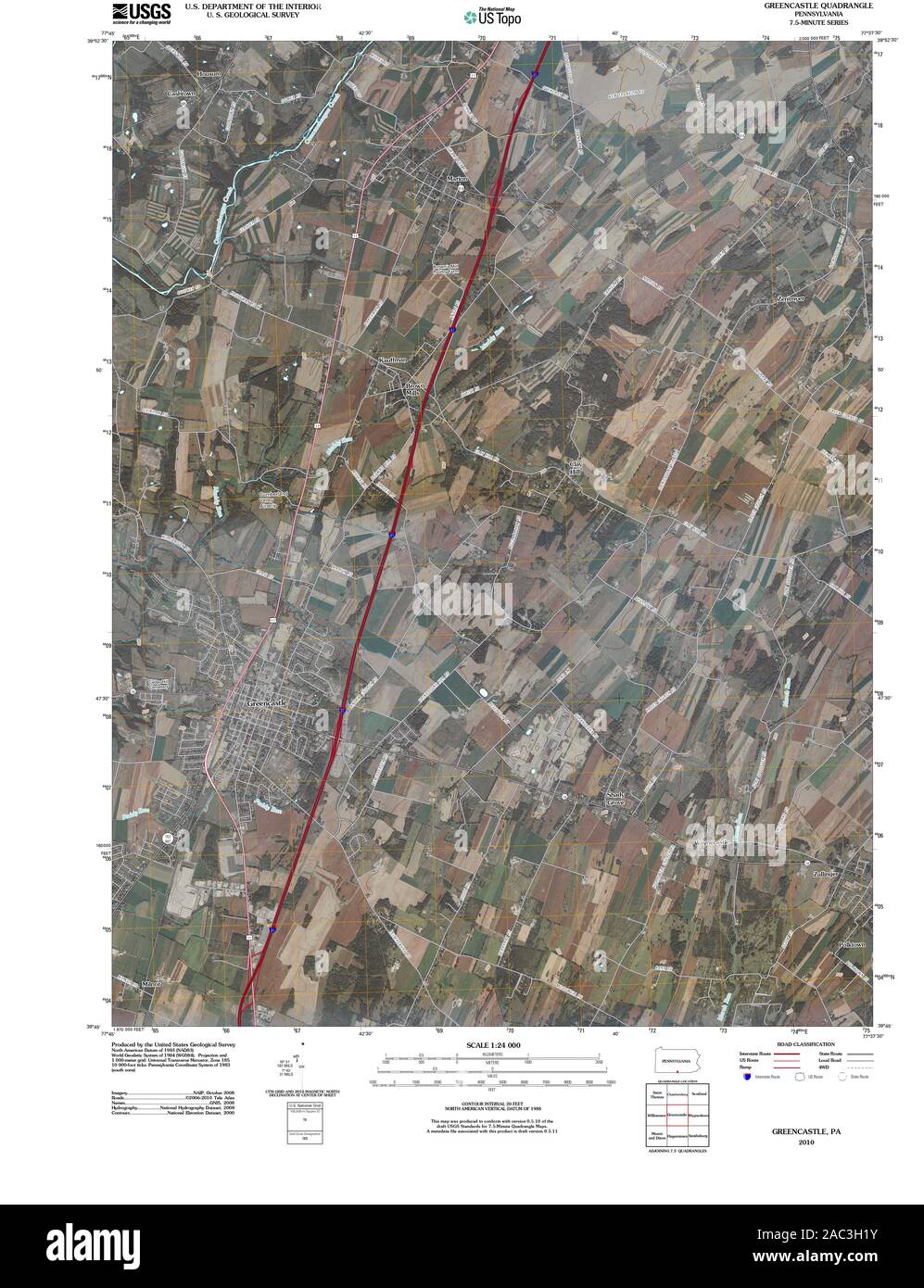 Greencastle pennsylvania map Cut Out Stock Images & Pictures Alamy