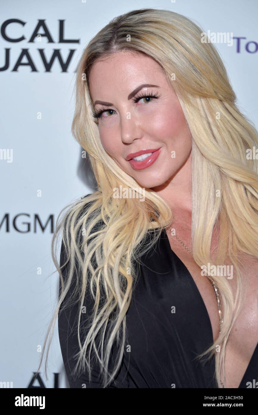LAS VEGAS, NV - NOVEMBER 23: Model Amy Lynn Morgan at the 'Babes in Toyland' Christmas Toy Drive' Las Vegas on November 23 2019 in Las Vegas Nevada. ( Stock Photo