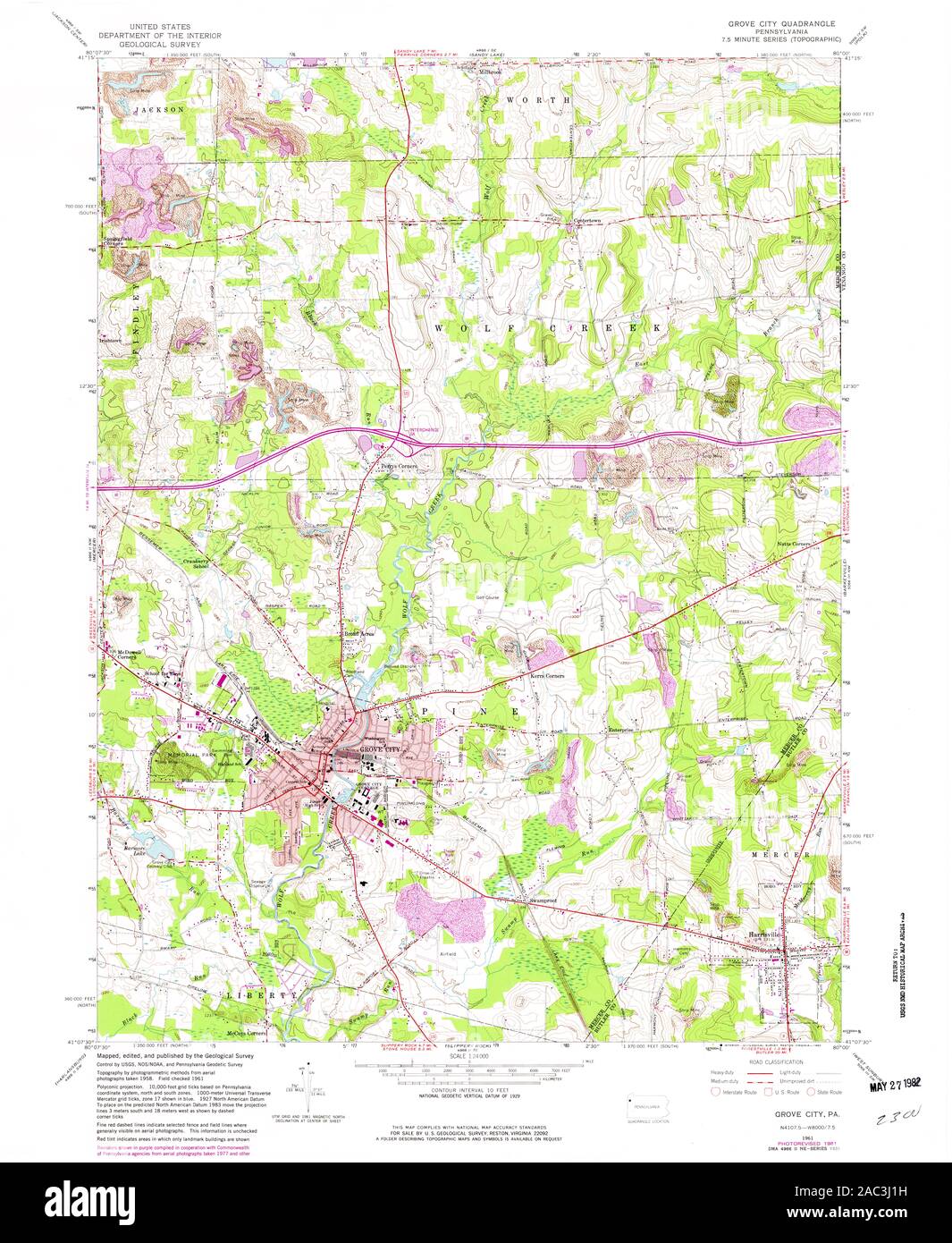 Grove City Pa Map Grove City Pennsylvania Map High Resolution Stock Photography And Images -  Alamy