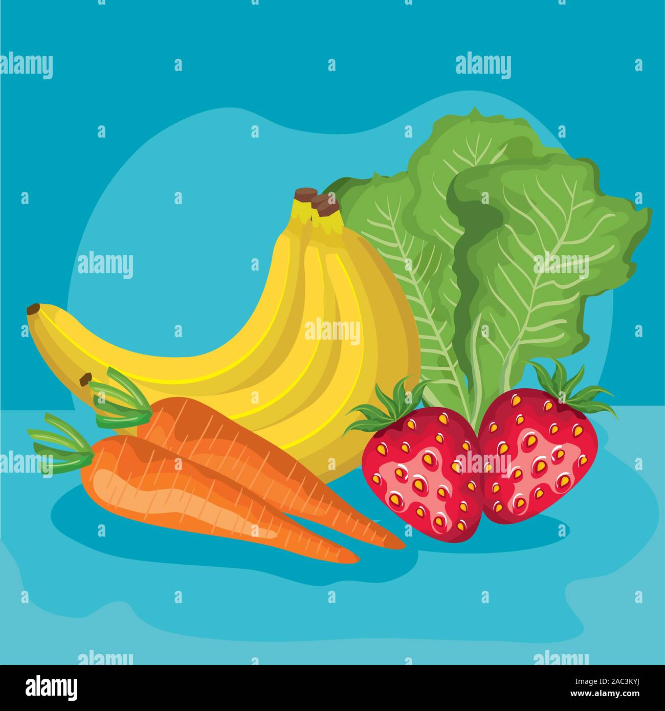 Fruits and vegetables icon set vector design Stock Vector Image & Art ...