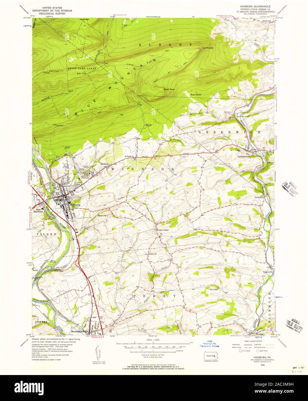 Hamburg pennsylvania map hires stock photography and images Alamy