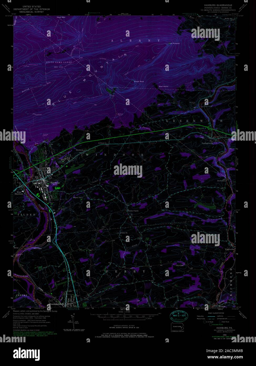 Hamburg pennsylvania map hires stock photography and images Alamy