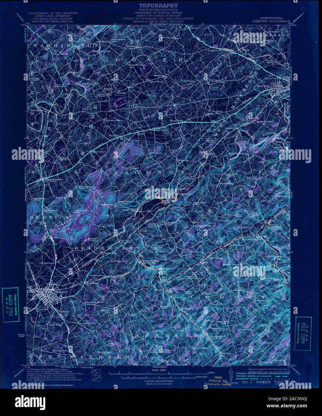 Hanover pennsylvania map hires stock photography and images Alamy