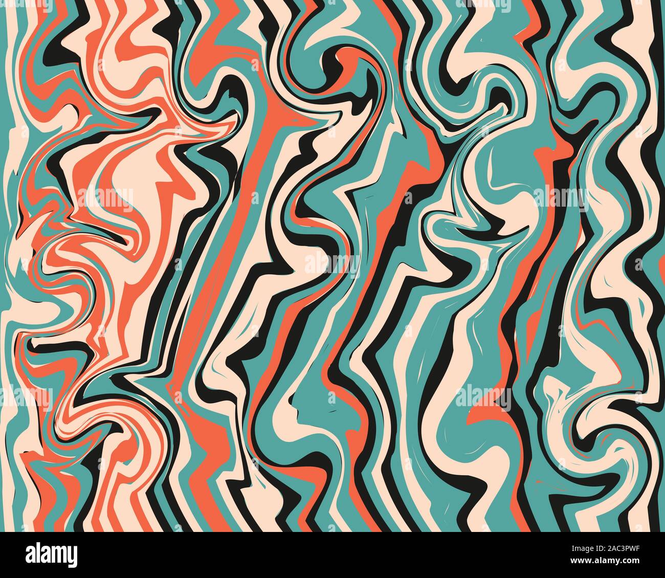 Seamless abstract marble pattern. Hand drawn vector background. Trendy textile, fabric, wrapping Stock Photo