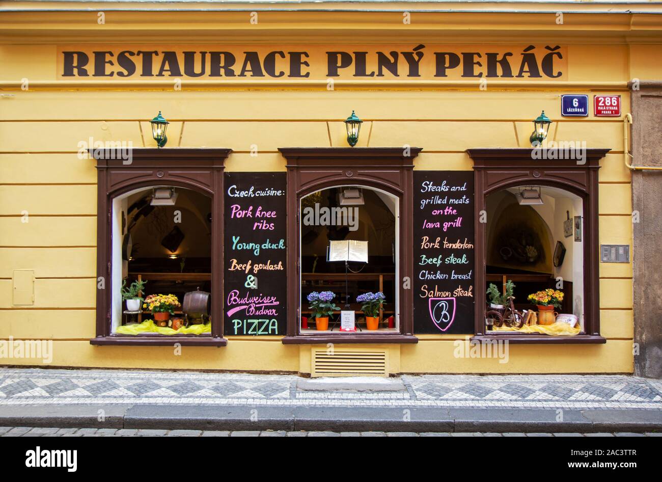Front prague restaurant restaurant hi-res stock photography and images -  Alamy