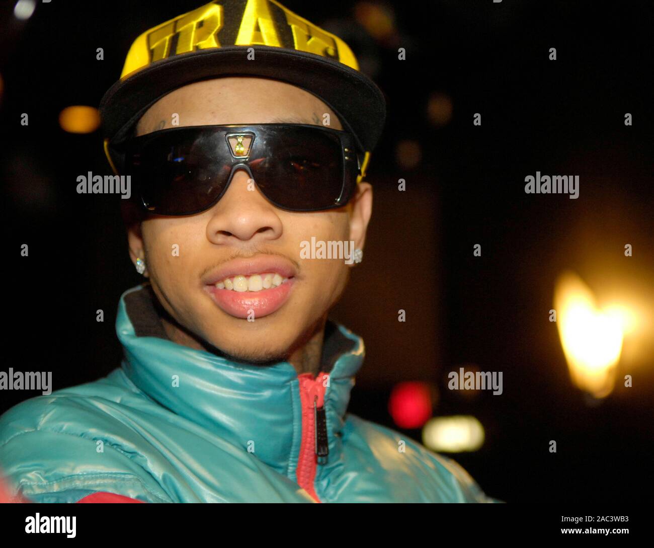 Tyga backstage at the Roxy on March 25, 2009 in West Hollywood, California. Stock Photo
