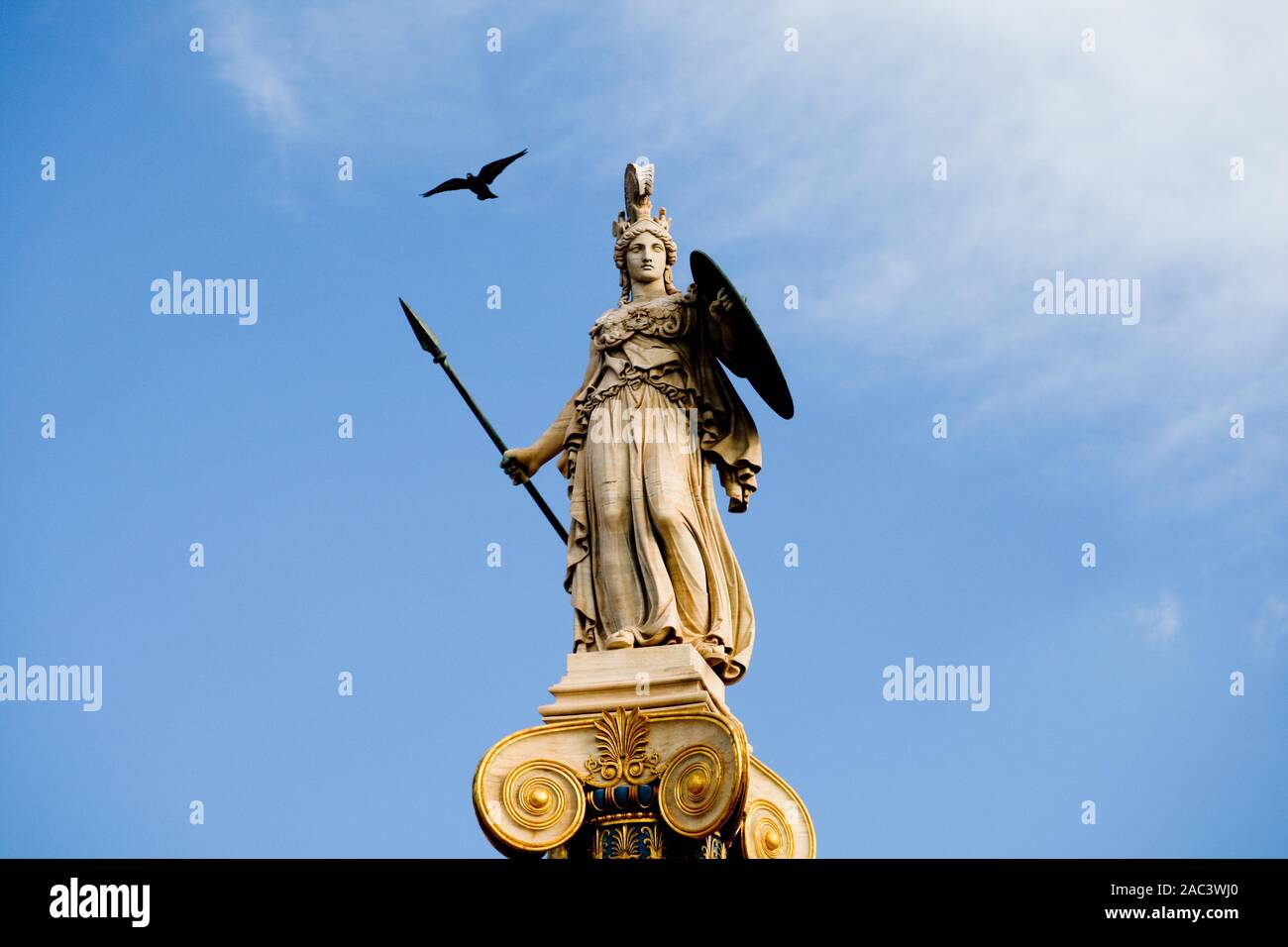 Goddess Athena is known as the goddess of wisdom in Greek mythology, and also goes by the name
