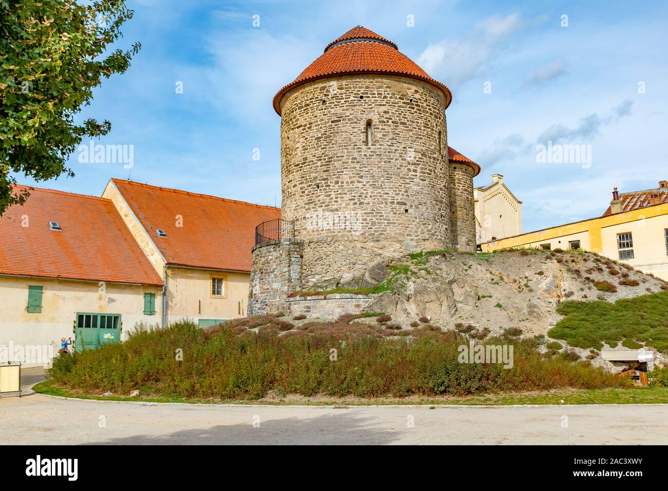 Old ancient Rotunda of St. Catherine in Znojmo town, South Moravia, Czech republic, Europe Stock Photo